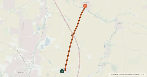 Kartenübersicht der Radroute Radroute 14-30