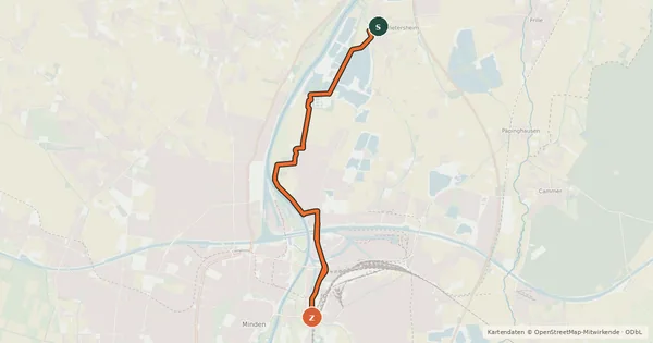 Kartenübersicht der Radroute Radroute 14-31