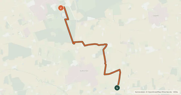 Kartenübersicht der Radroute Radroute 14-33