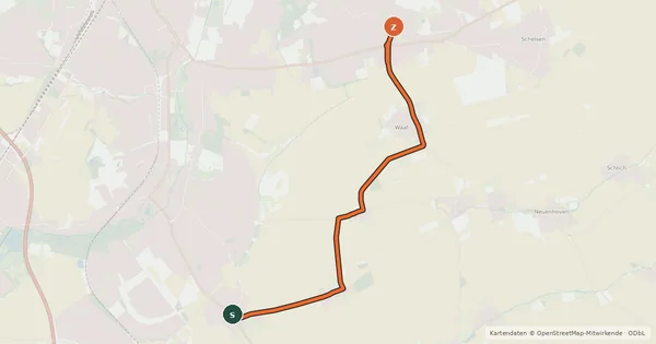 Kartenübersicht der Radroute Radroute 14-37