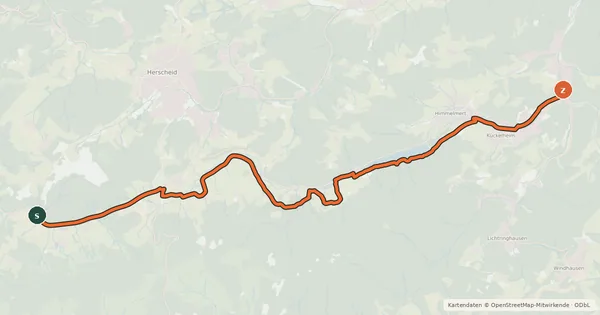 Kartenübersicht der Radroute Radroute 14-41
