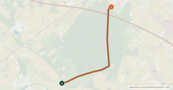 Kartenübersicht der Radroute Radroute 14-92