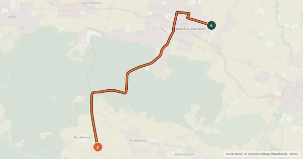 Kartenübersicht der Radroute Radroute 15-18