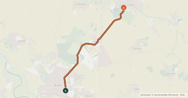 Kartenübersicht der Radroute Radroute 15-32
