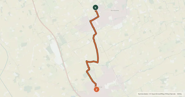 Kartenübersicht der Radroute Radroute 15-65