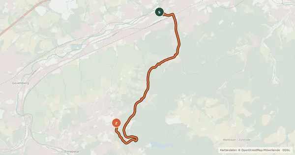 Kartenübersicht der Radroute Radroute 15-70
