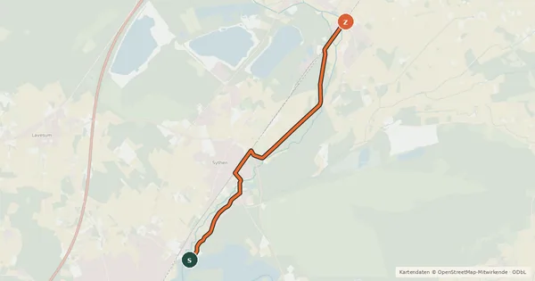 Kartenübersicht der Radroute Radroute 15-73