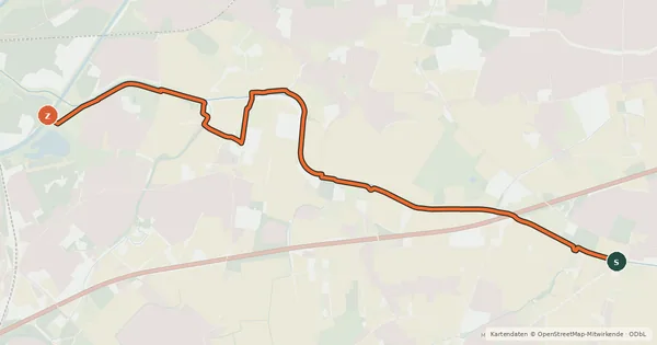 Kartenübersicht der Radroute Radroute 16-17