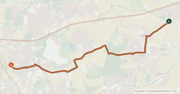 Kartenübersicht der Radroute Radroute 16-56