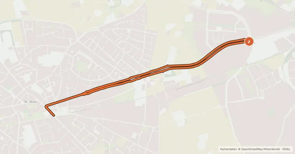 Kartenübersicht der Radroute Radroute 16-61