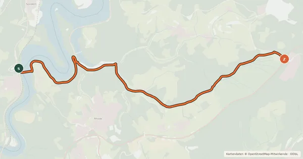 Kartenübersicht der Radroute Radroute 17-18