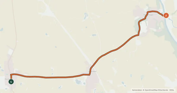 Kartenübersicht der Radroute Radroute 17-18