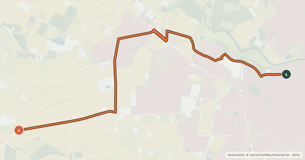 Kartenübersicht der Radroute Radroute 17-19