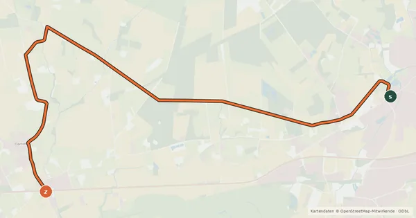 Kartenübersicht der Radroute Radroute 17-21