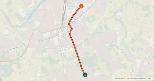 Kartenübersicht der Radroute Radroute 17-22