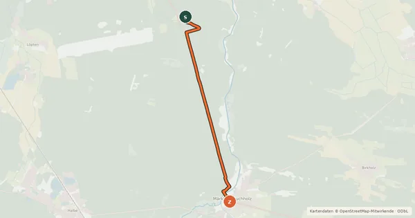 Kartenübersicht der Radroute Radroute 17-25