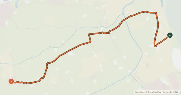 Kartenübersicht der Radroute Radroute 17-25