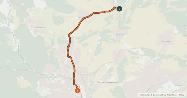 Kartenübersicht der Radroute Radroute 17-27
