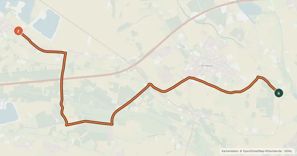 Kartenübersicht der Radroute Radroute 17-37