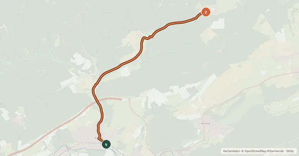 Kartenübersicht der Radroute Radroute 18-19