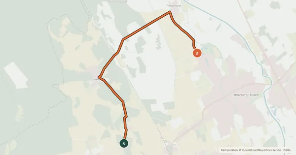 Kartenübersicht der Radroute Radroute 18-23