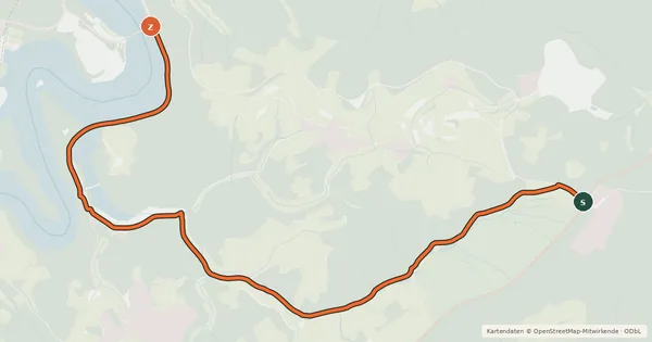 Kartenübersicht der Radroute Radroute 18-27