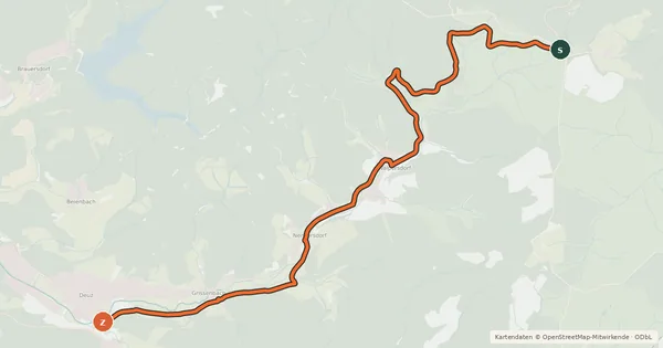 Kartenübersicht der Radroute Radroute 18-39