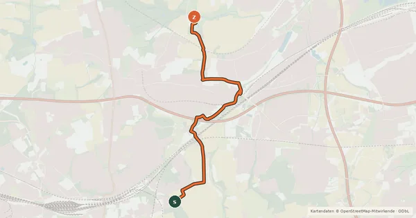 Kartenübersicht der Radroute Radroute 18-58