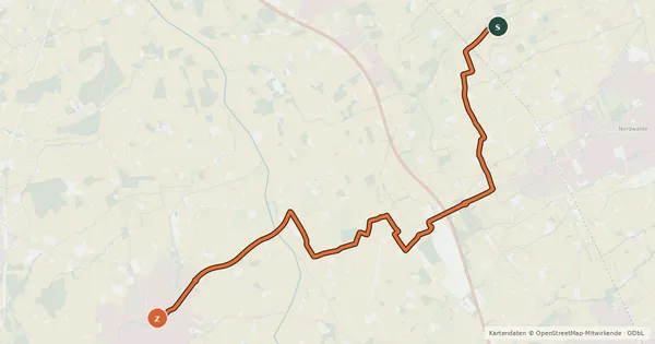 Kartenübersicht der Radroute Radroute 18-61