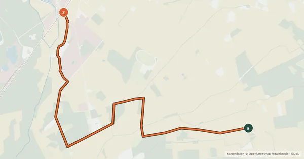 Kartenübersicht der Radroute Radroute 18-73