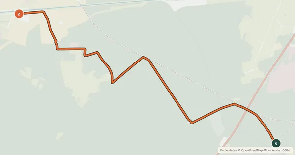 Kartenübersicht der Radroute Radroute 19-23