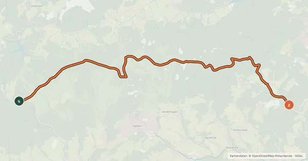 Kartenübersicht der Radroute Radroute 19-24