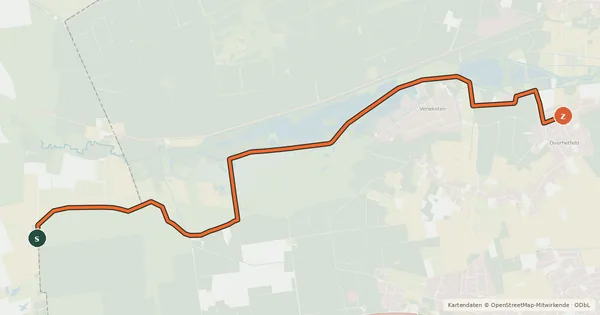 Kartenübersicht der Radroute Radroute 19-39