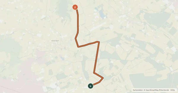 Kartenübersicht der Radroute Radroute 19-59