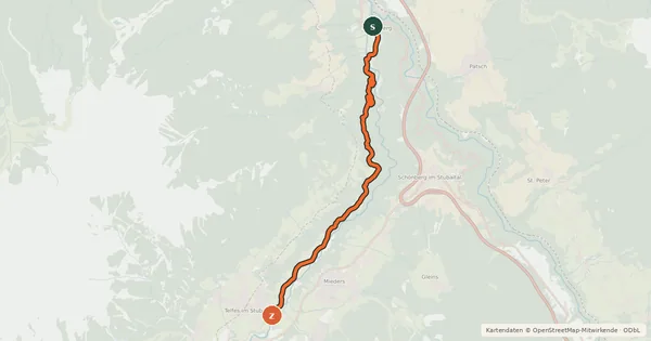 Kartenübersicht der Radroute Radroute 19a