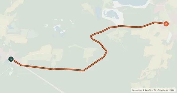 Kartenübersicht der Radroute Radroute 2-8