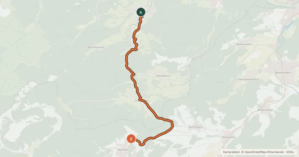 Kartenübersicht der Radroute Radroute 20-?