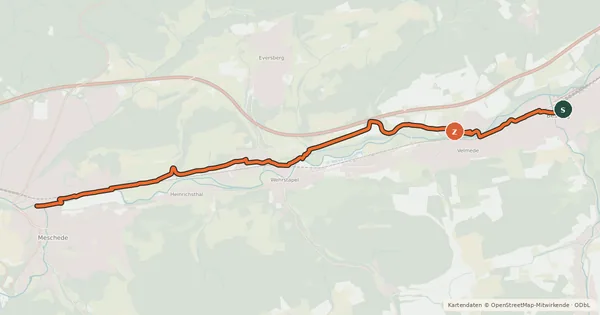 Kartenübersicht der Radroute Radroute 20-22