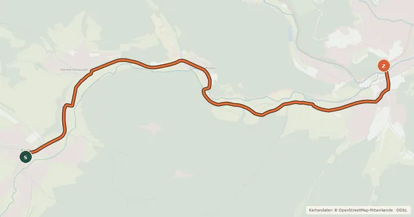 Kartenübersicht der Radroute Radroute 20-22