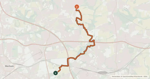 Kartenübersicht der Radroute Radroute 20-22
