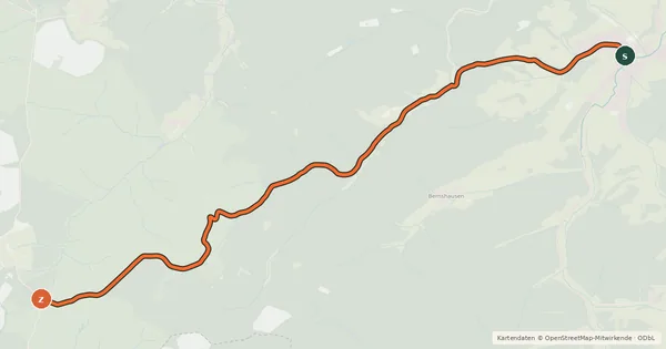Kartenübersicht der Radroute Radroute 20-24