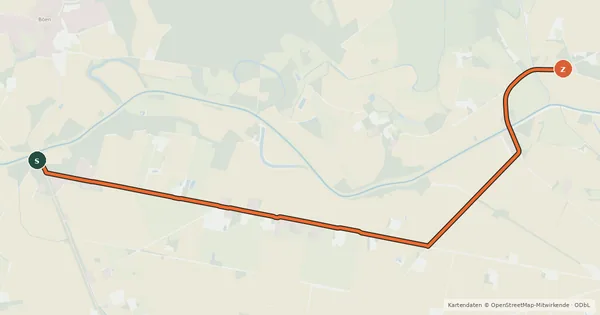 Kartenübersicht der Radroute Radroute 20-27