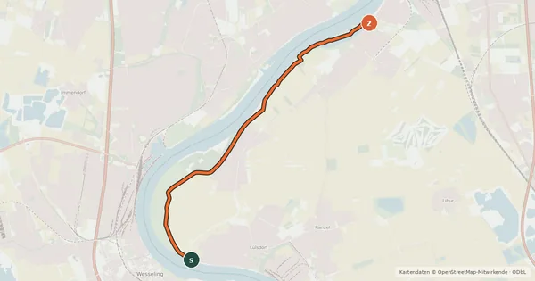 Kartenübersicht der Radroute Radroute 20-45