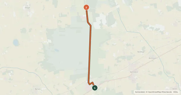 Kartenübersicht der Radroute Radroute 20-52