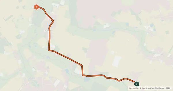 Kartenübersicht der Radroute Radroute 20-68
