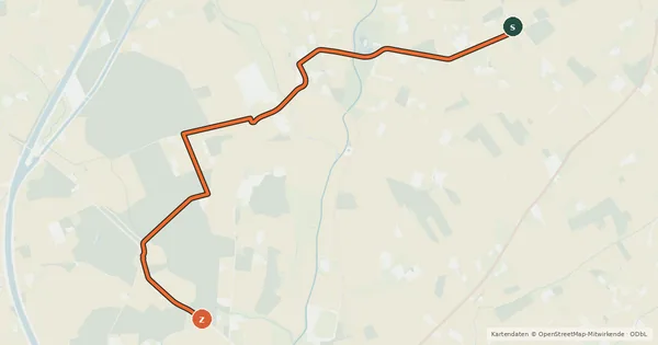 Kartenübersicht der Radroute Radroute 21-22