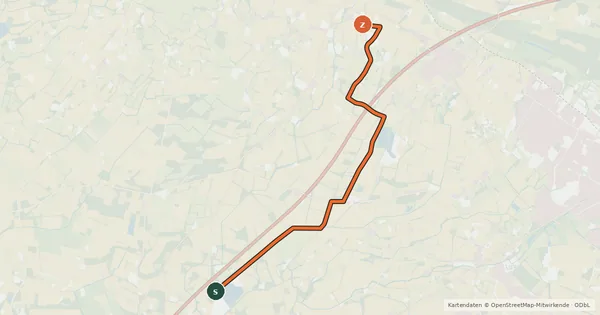 Kartenübersicht der Radroute Radroute 21-22