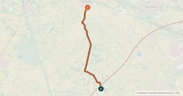 Kartenübersicht der Radroute Radroute 21-34