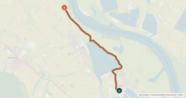 Kartenübersicht der Radroute Radroute 21-45
