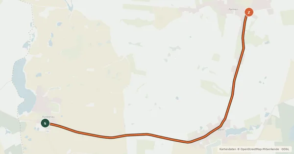 Kartenübersicht der Radroute Radroute 21-53